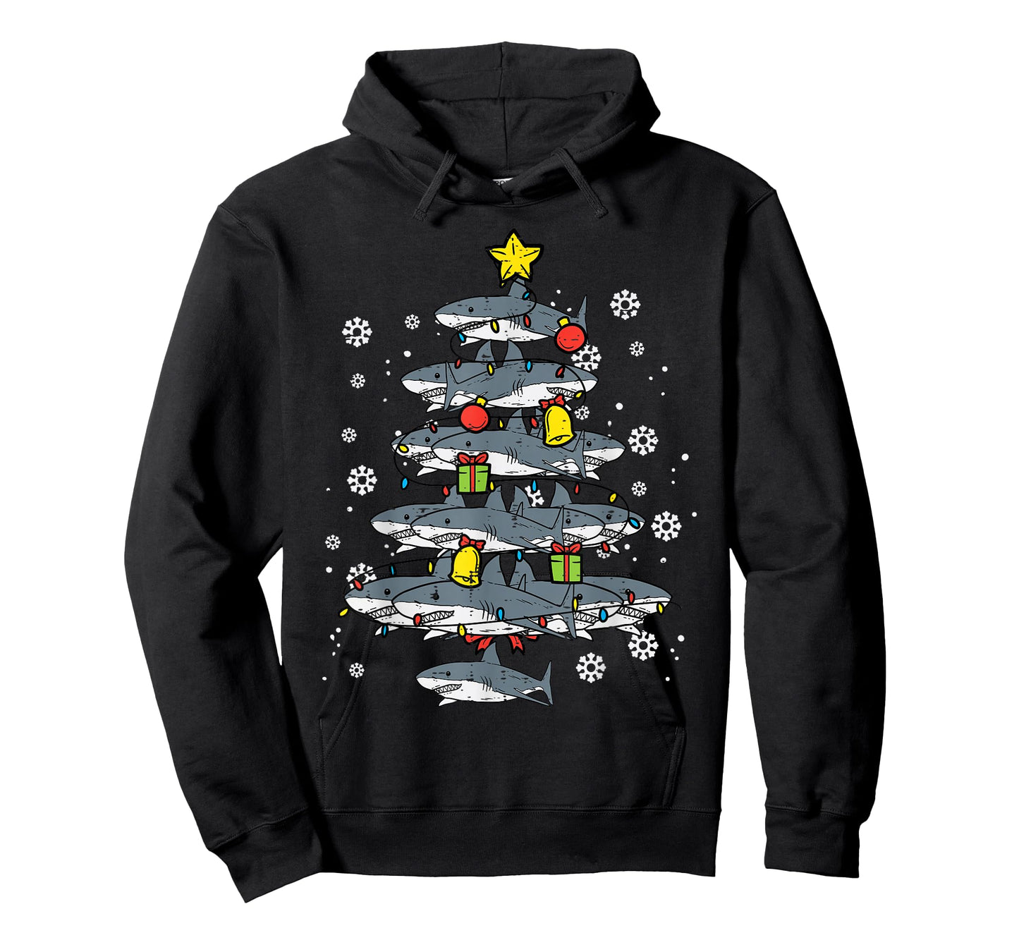 Sharks Christmas Tree Xmas Pajamas PJs Boys Toddler Kids T-Shirt