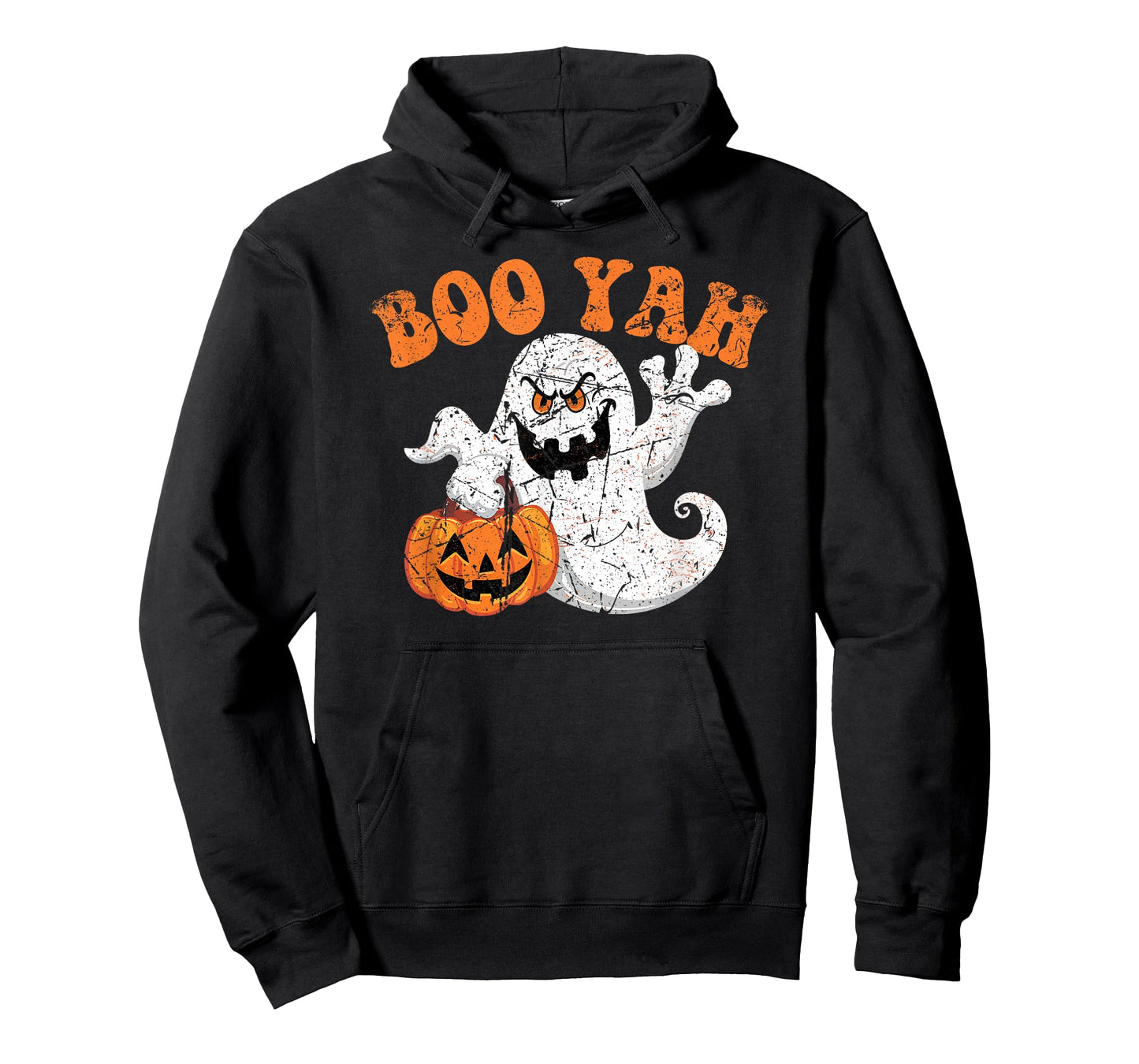 Kids Ghost Boo Yah Men Boys Halloween Booyah Funny Spooky T-Shirt