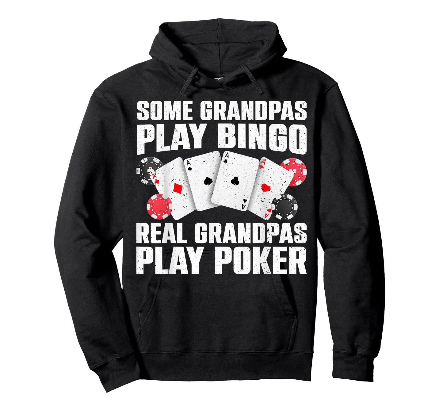 Cool Poker Lover Art For Grandpa Men Casino Card Gambling T-Shirt