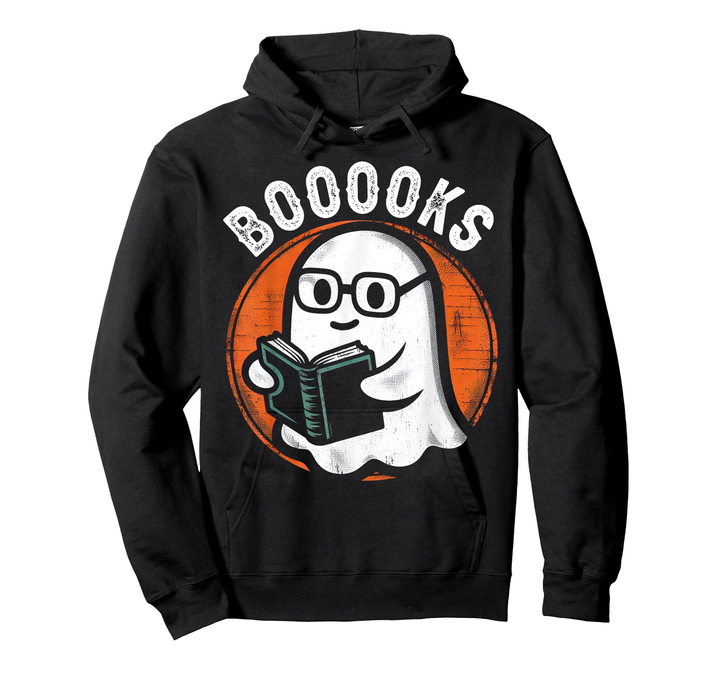 Cute Ghost Book Reading Books Lover Retro Halloween Teacher T-Shirt