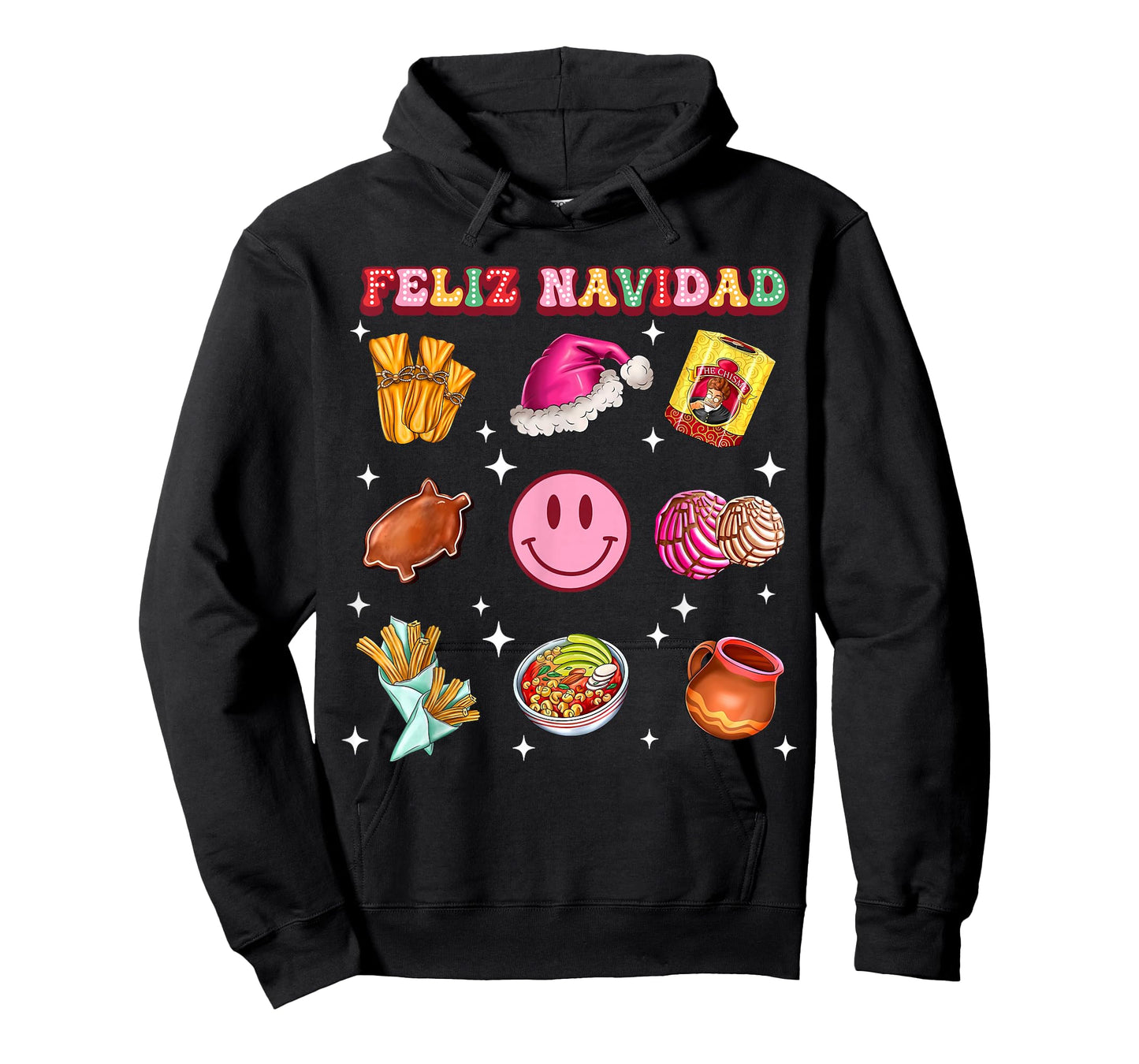 Feliz Navidad Mexican Christmas Mexico Food Men Women Kids T-Shirt