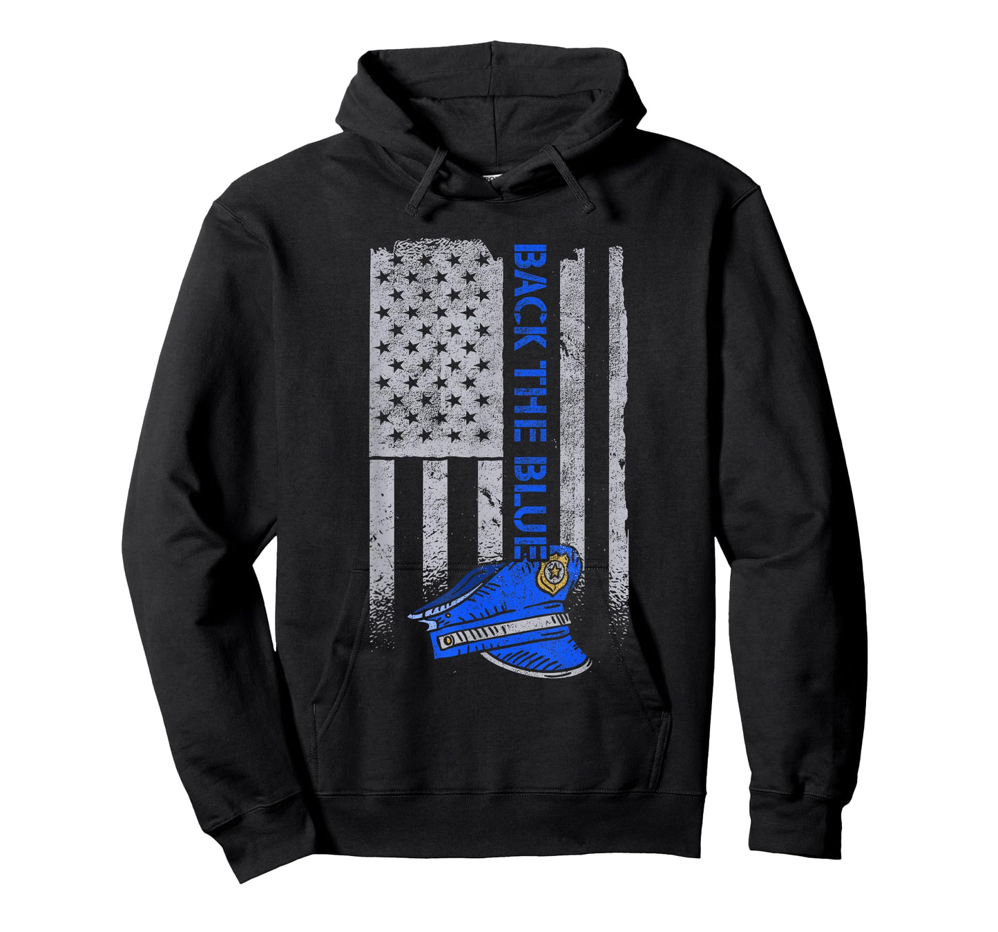 Back The Blue Police American Flag T-Shirt