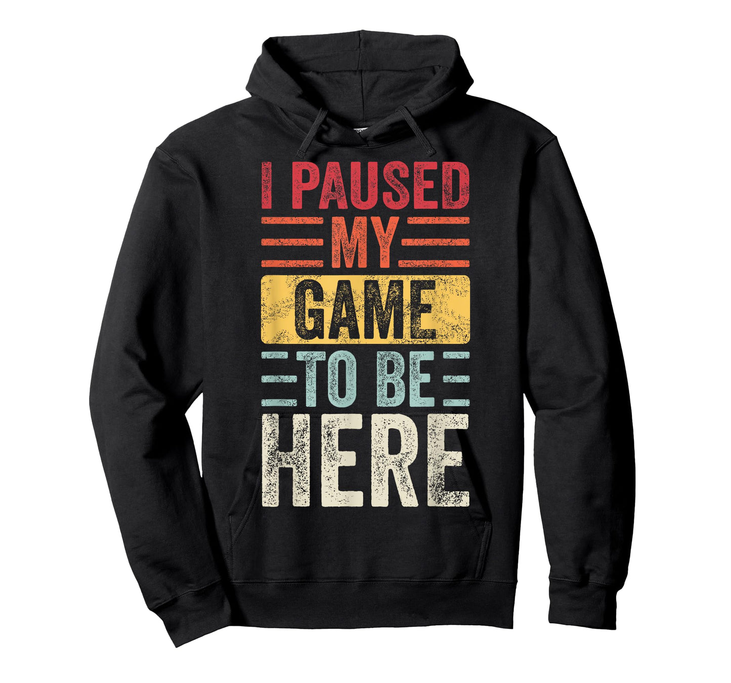 I Paused My Game To Be Here, Funny Retro Vintage Video Gamer Short Sleeve T-Shirt