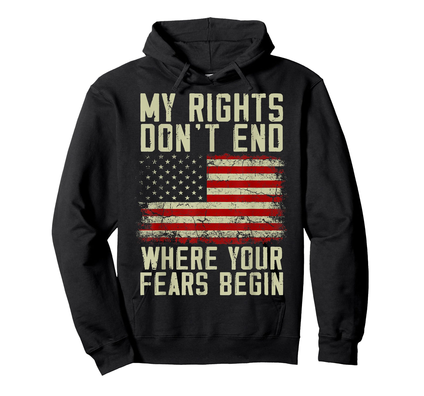 American Flag My Rights Don't End Where Your Fears Begin Women Men T-Shirt