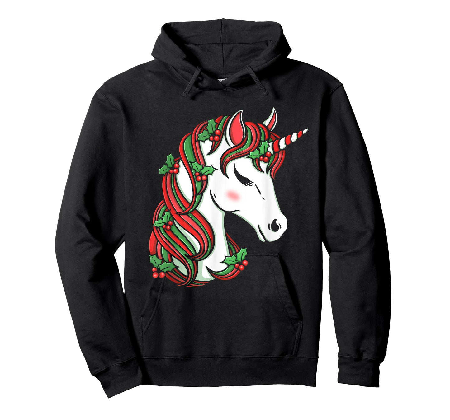Cute Candy Cane Unicorn Christmas Matching Top T-Shirt