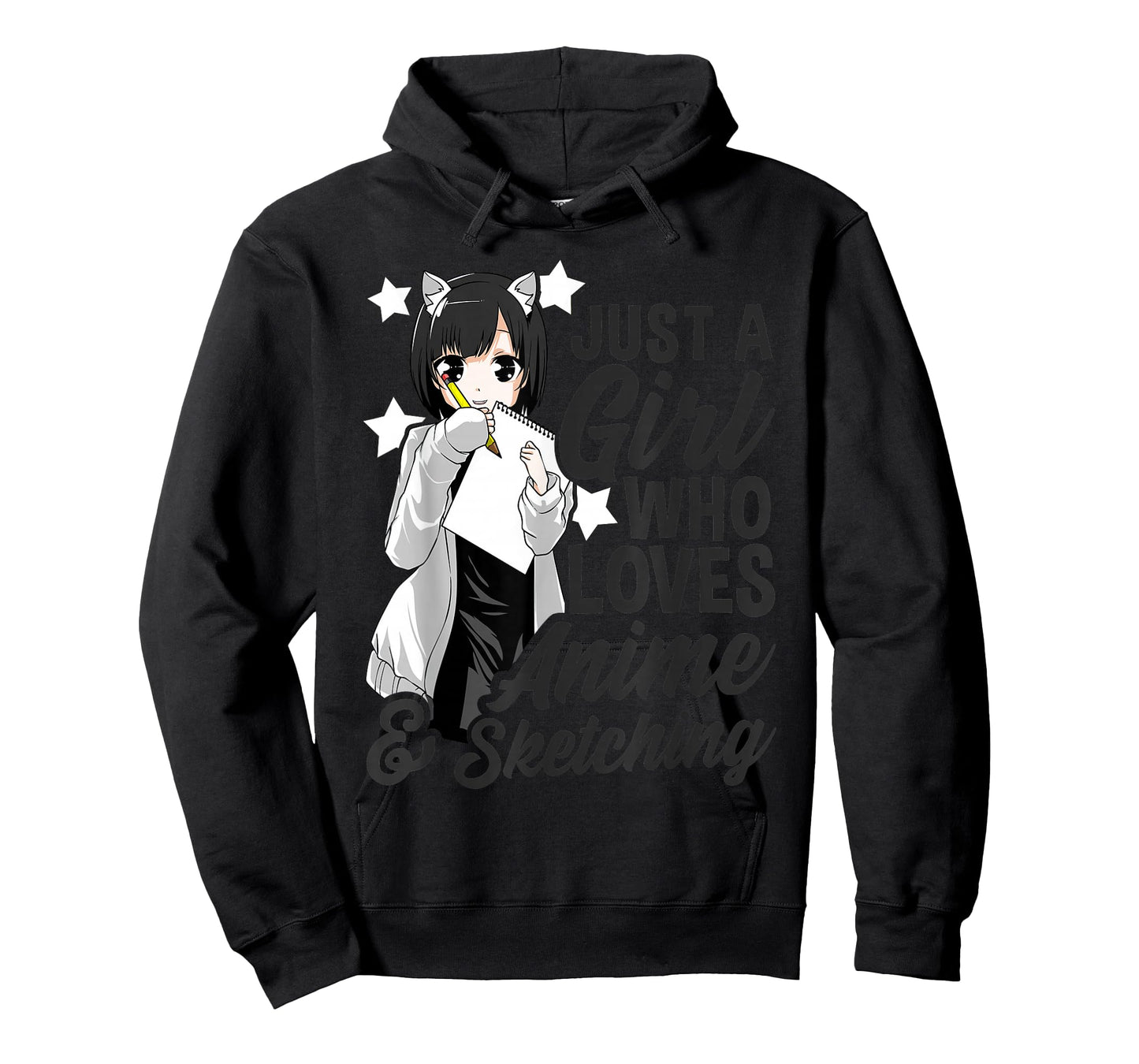 Just a Girl Who Loves Anime and Sketching Drawing T-Shirt