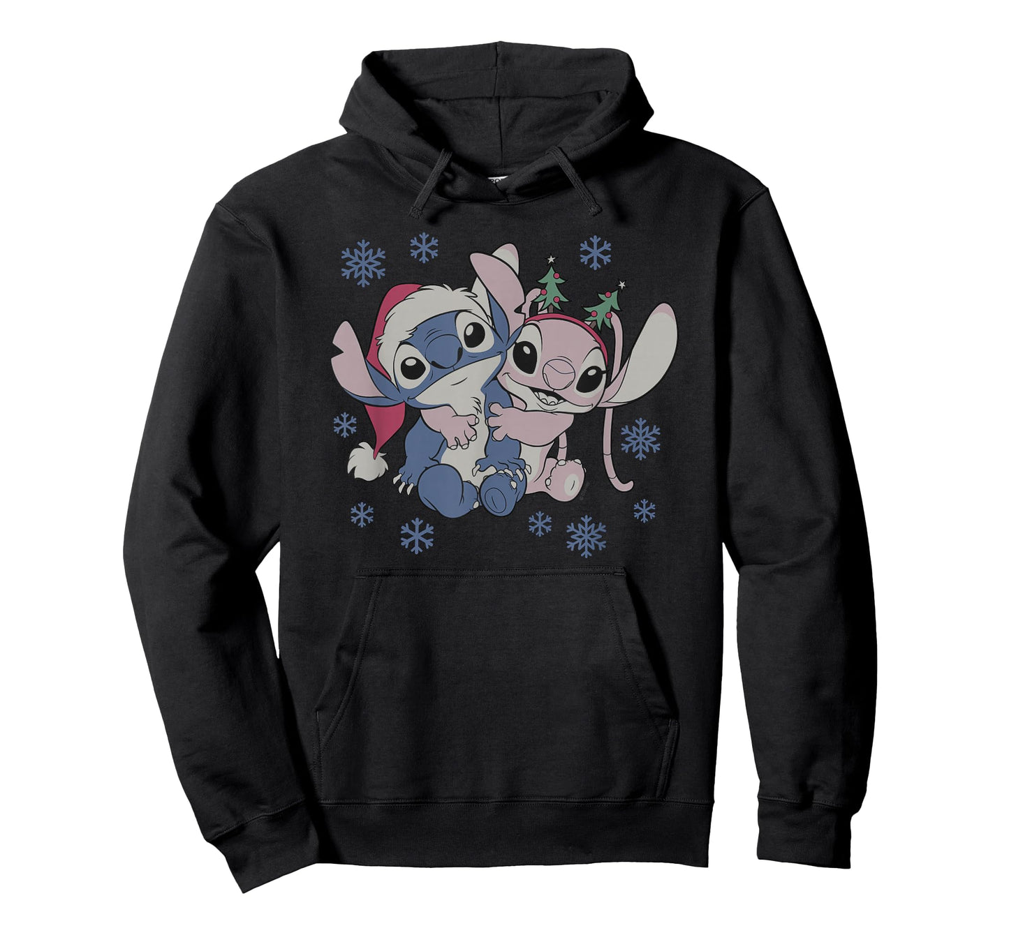 Disney Lilo & Stitch Christmas Angel and Stitch Winter Love T-Shirt