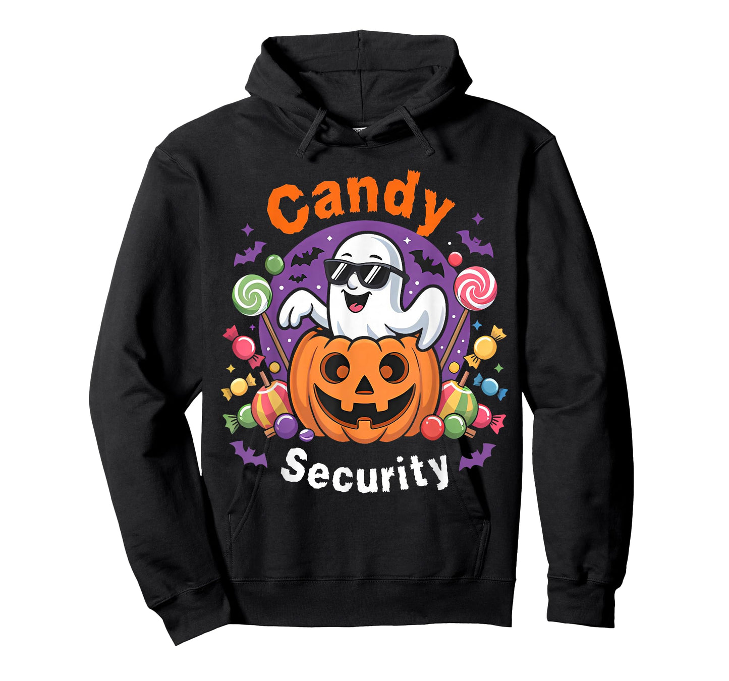 Candy Security Boo Pumpkin Funny Ghost Halloween Costume T-Shirt