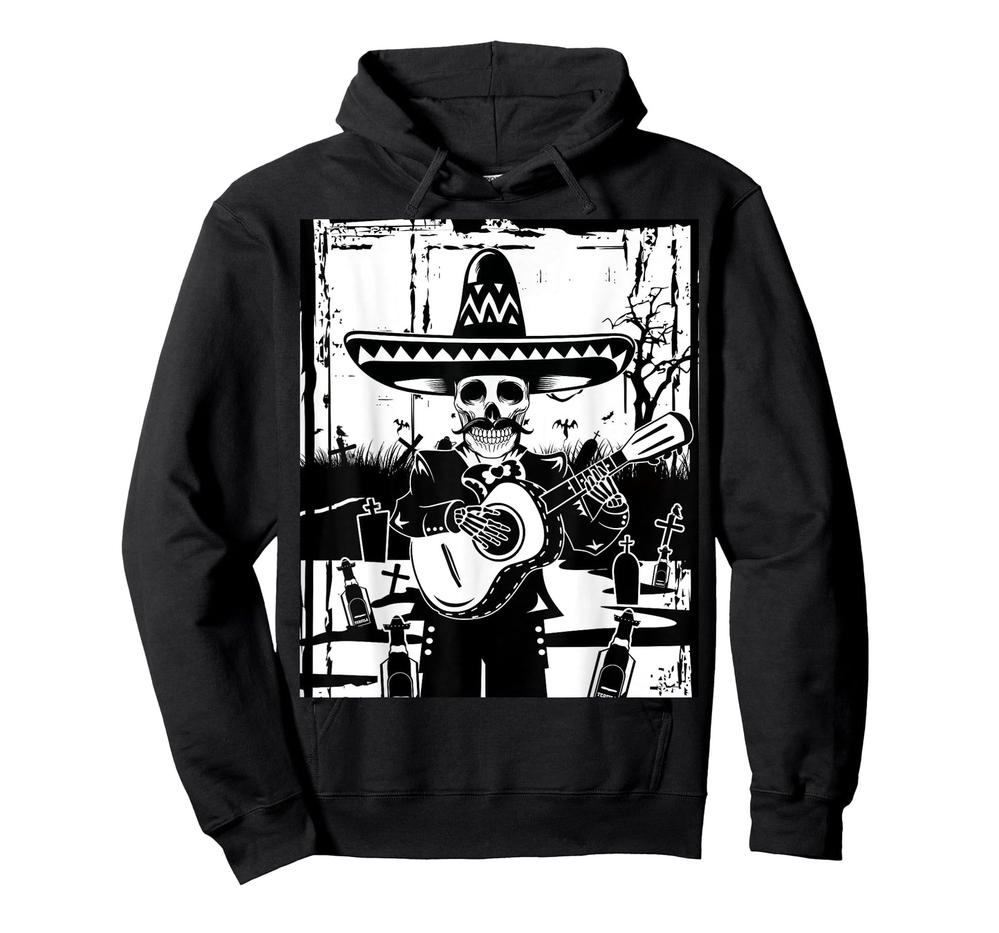 Mariachi Skeleton Dia De Los Muertos Tequila T-Shirt