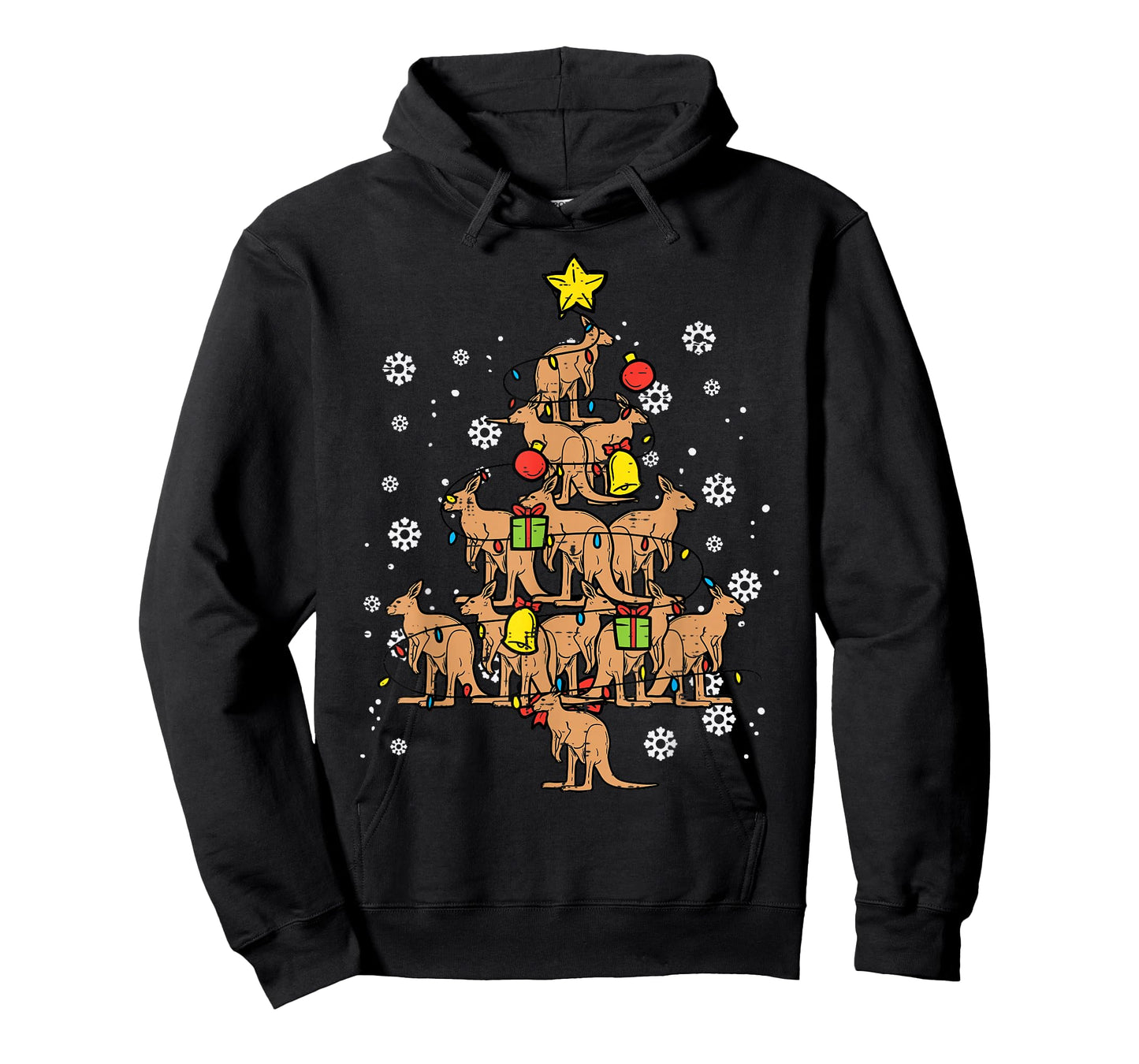 Kangaroo Christmas Tree Xmas Australian Summer Men Women T-Shirt