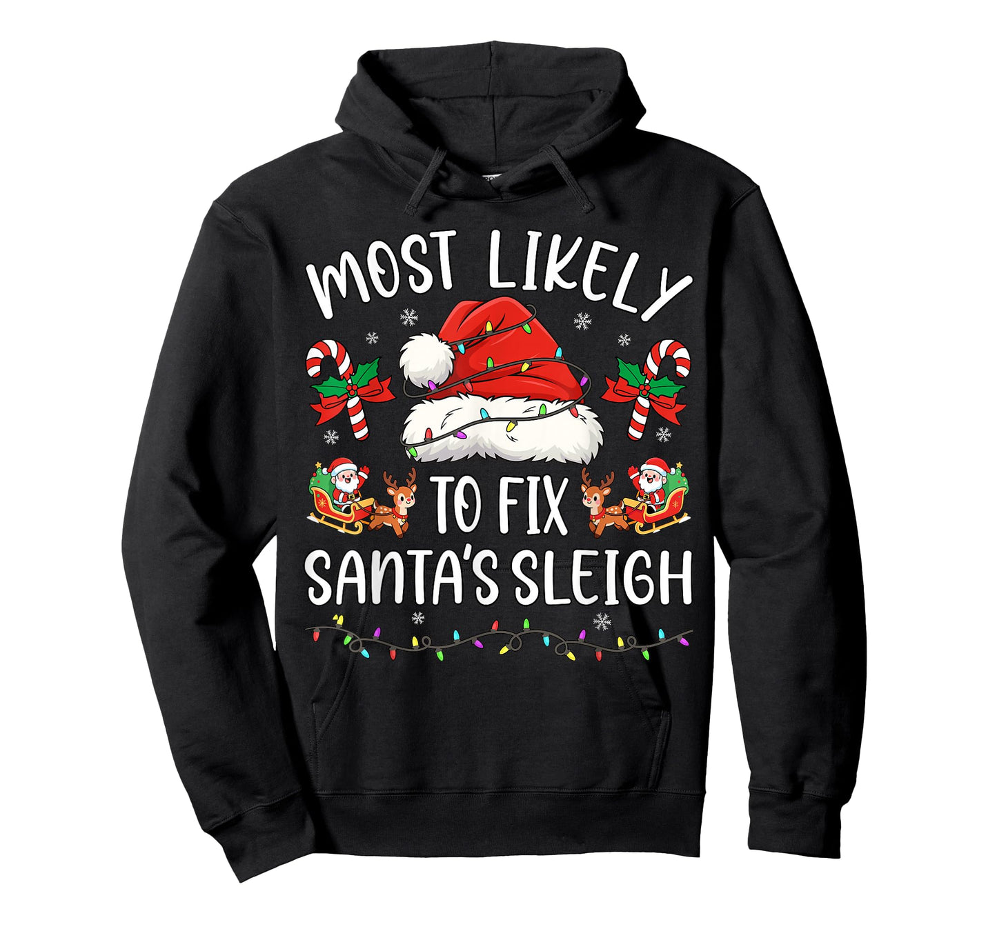 Most Likely to Fix Santa Sleigh Family Matching Christmas T-Shirt