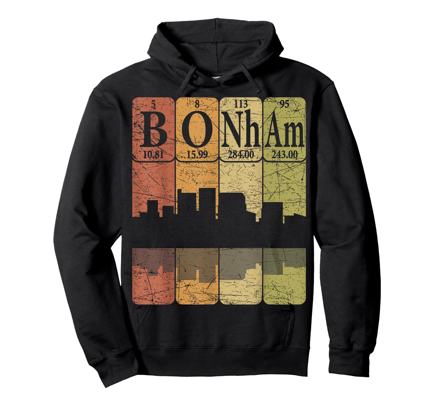 Bonham Periodic Table Elements Bonham Texas Retro T-Shirt