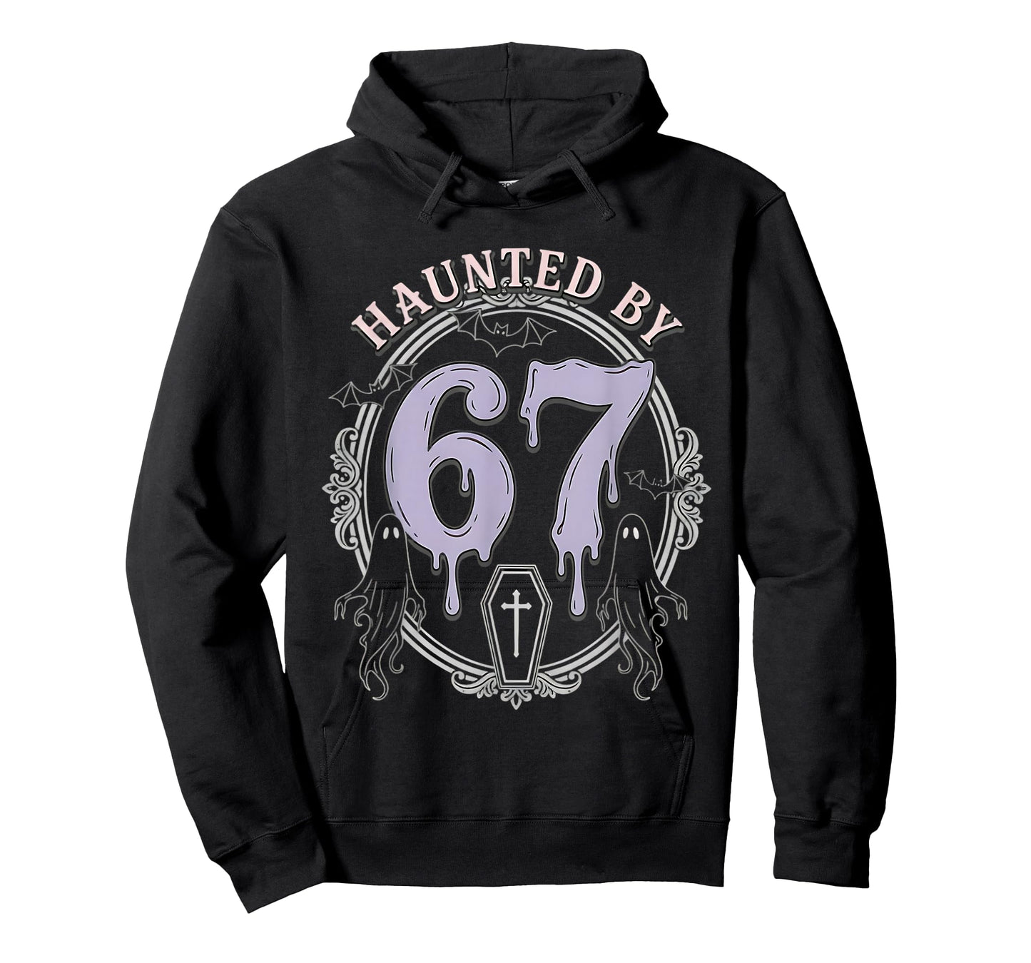 Haunted by 67 Gothic Goth Halloween Meme Ghosts Coffin Drip T-Shirt