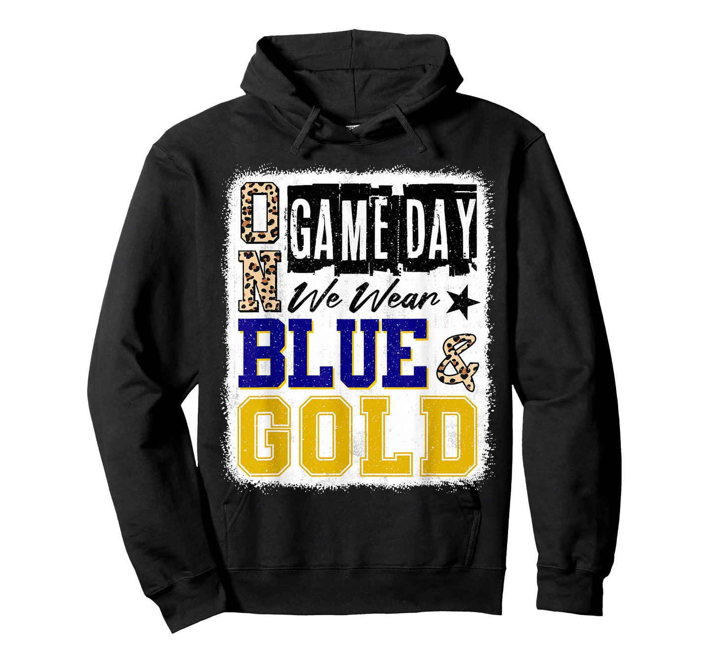 On Gameday Football We Wear Blue And Gold School Spirit T-Shirt
