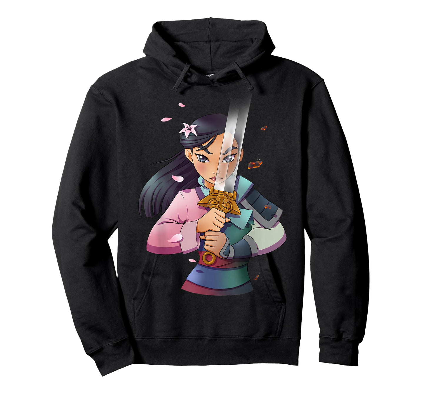 Disney Mulan Anime Half Girl Half Warrior Graphic T-Shirt T-Shirt