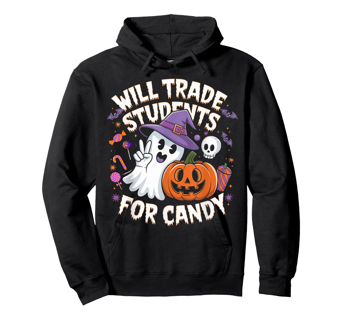 Will Trade Students For Candy Funny Halloween Teacher T-Shirt