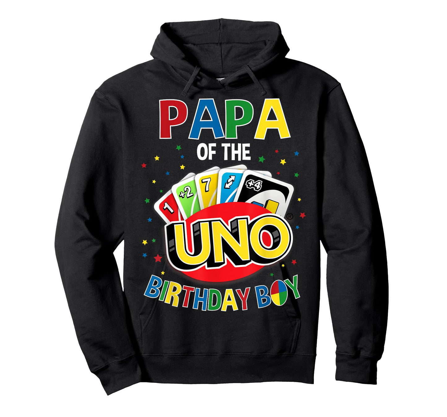 Papa of The Birthday Boy Uno Game B-Day Family Party T-Shirt