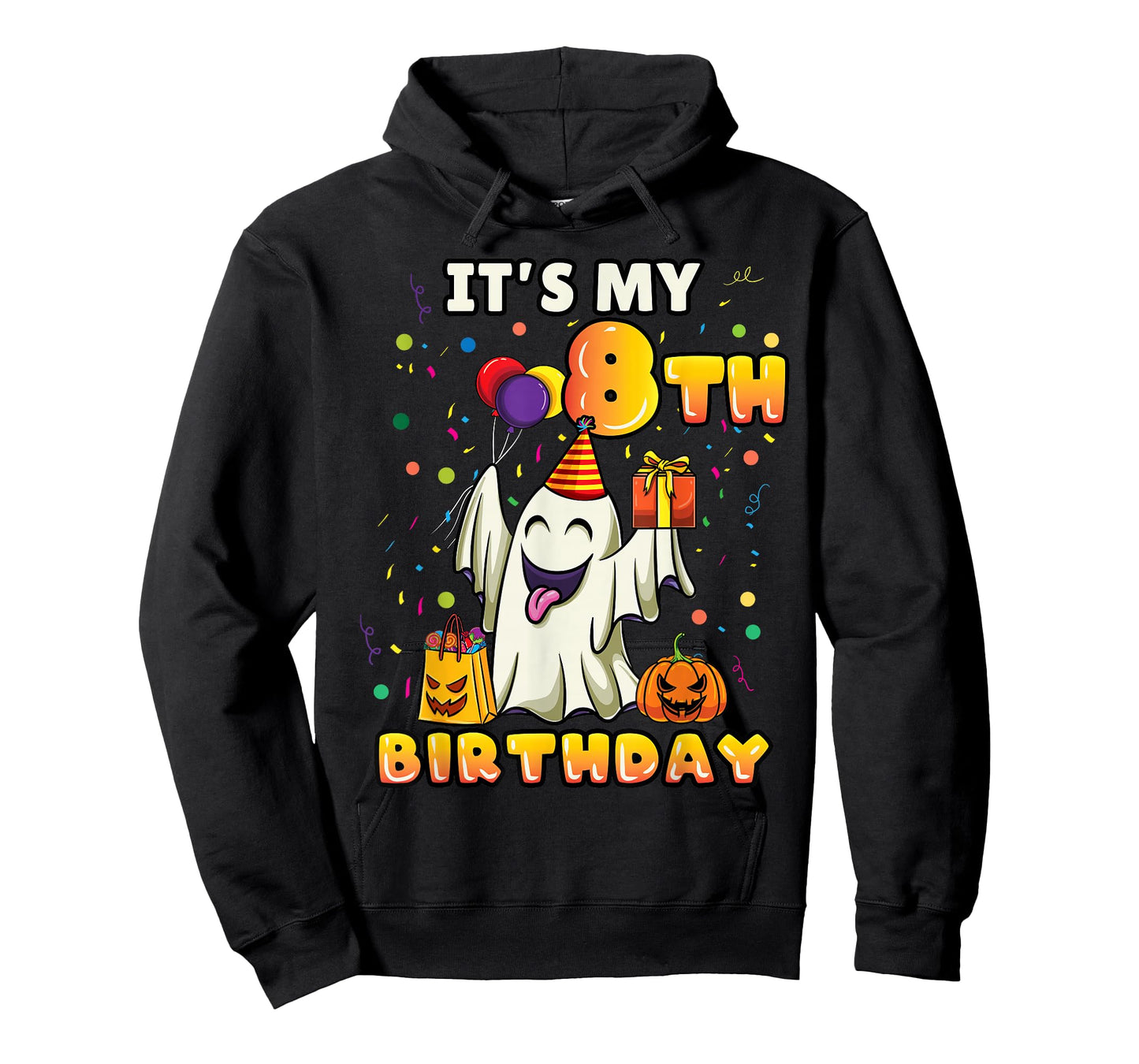 Its My 8th Birthday Ghost Halloween Kids T-Shirt