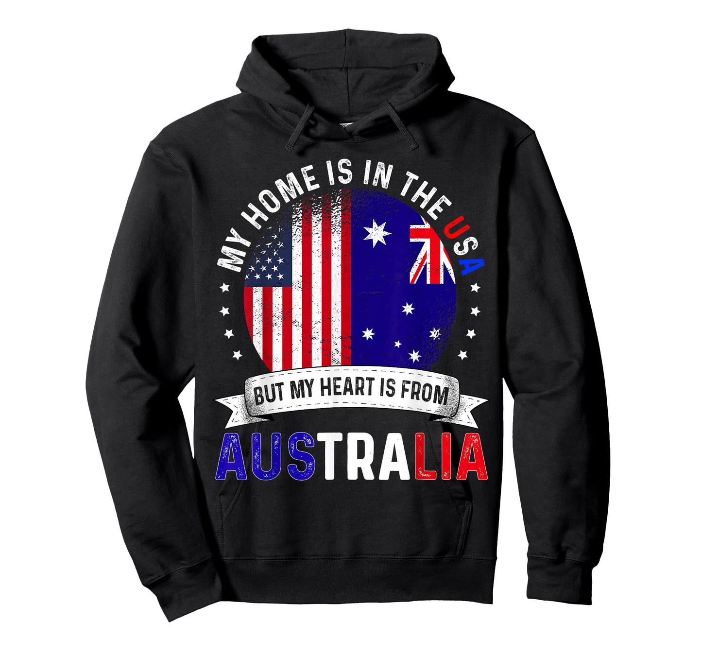 Australian American Patriot Heart is from Australia Flag T-Shirt