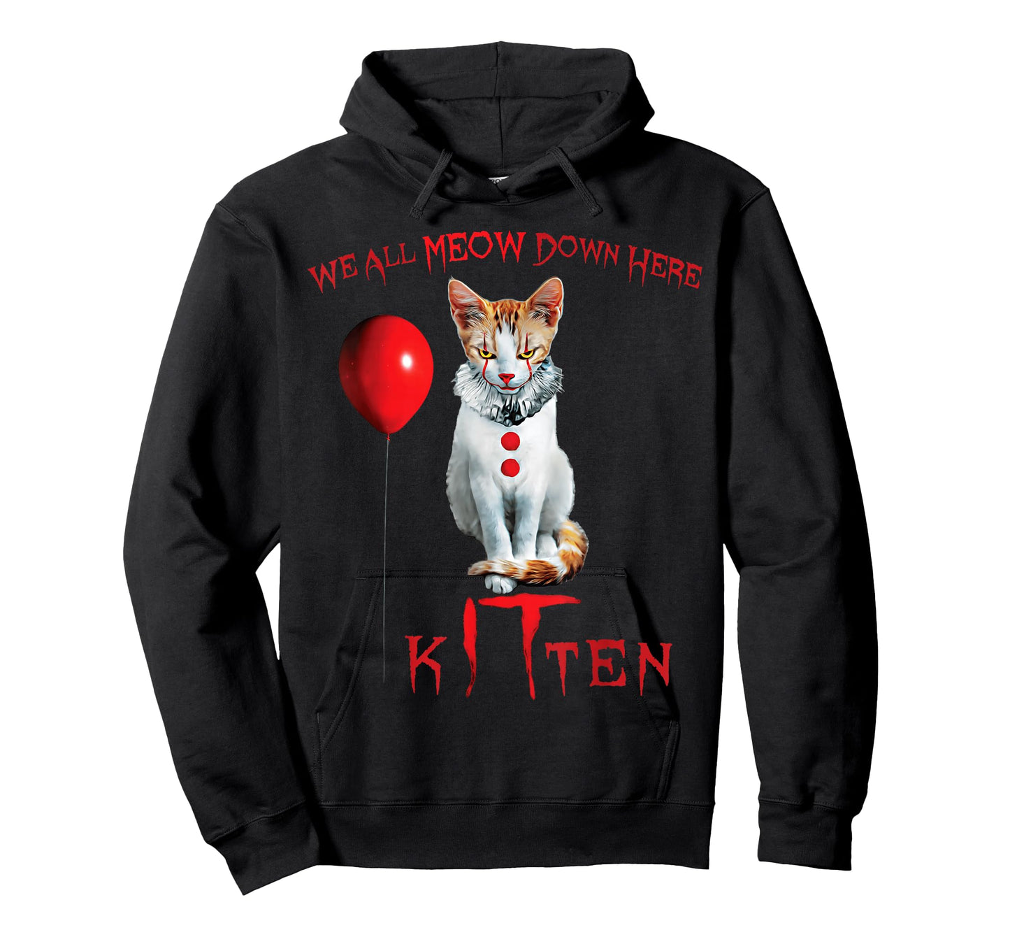 We All Meow Clown Cat Kitten Halloween Funny Cute T-Shirt