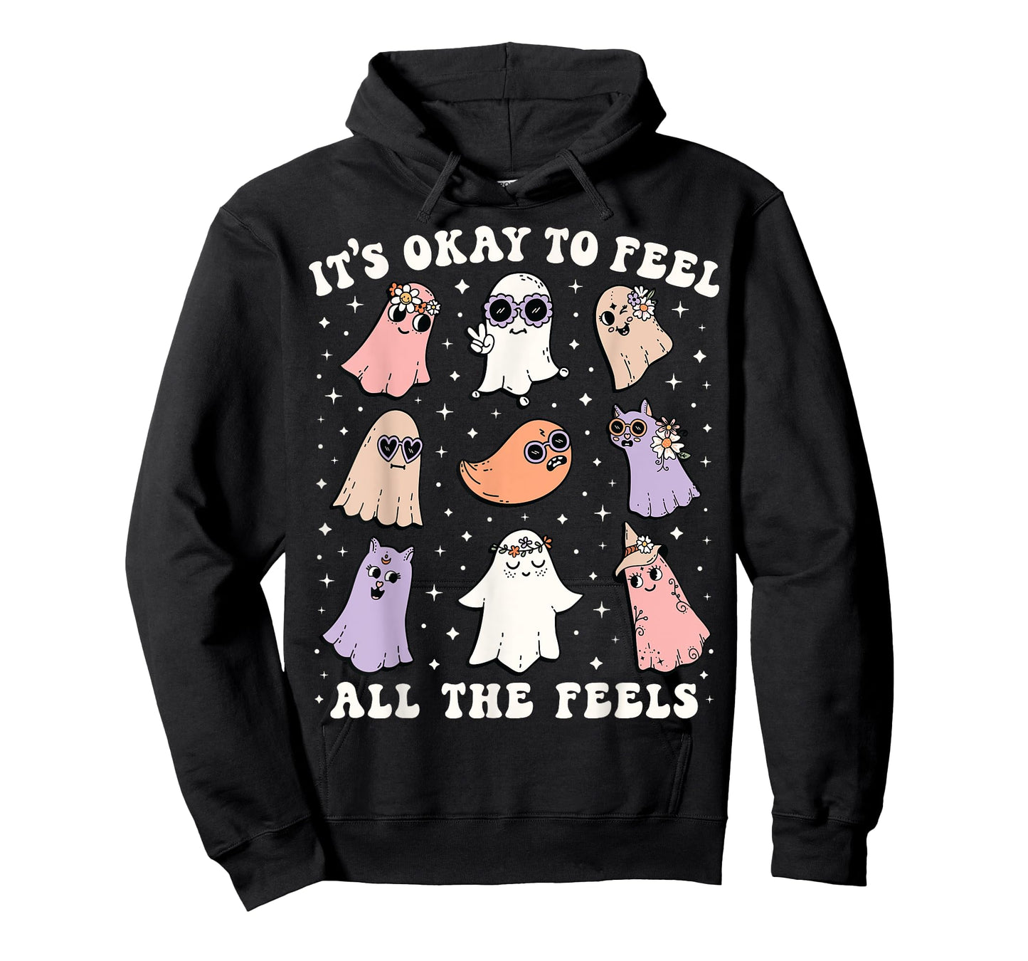 It’s Okay to Feel All the Feels Shirt Halloween Cute Ghost T-Shirt
