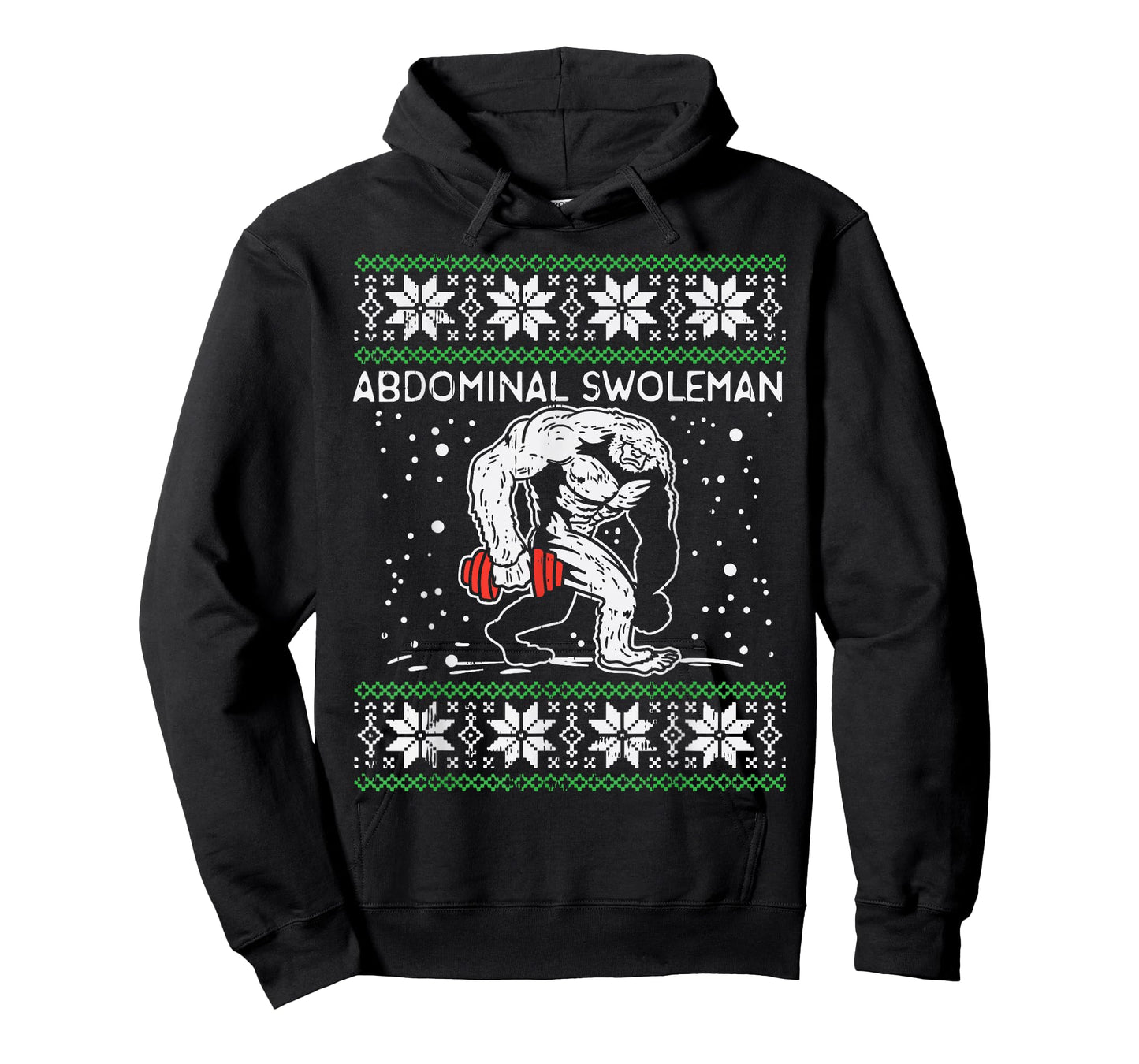 Abdominal Swoleman Yeti Fun Christmas Gym Weightlifter Gift T-Shirt