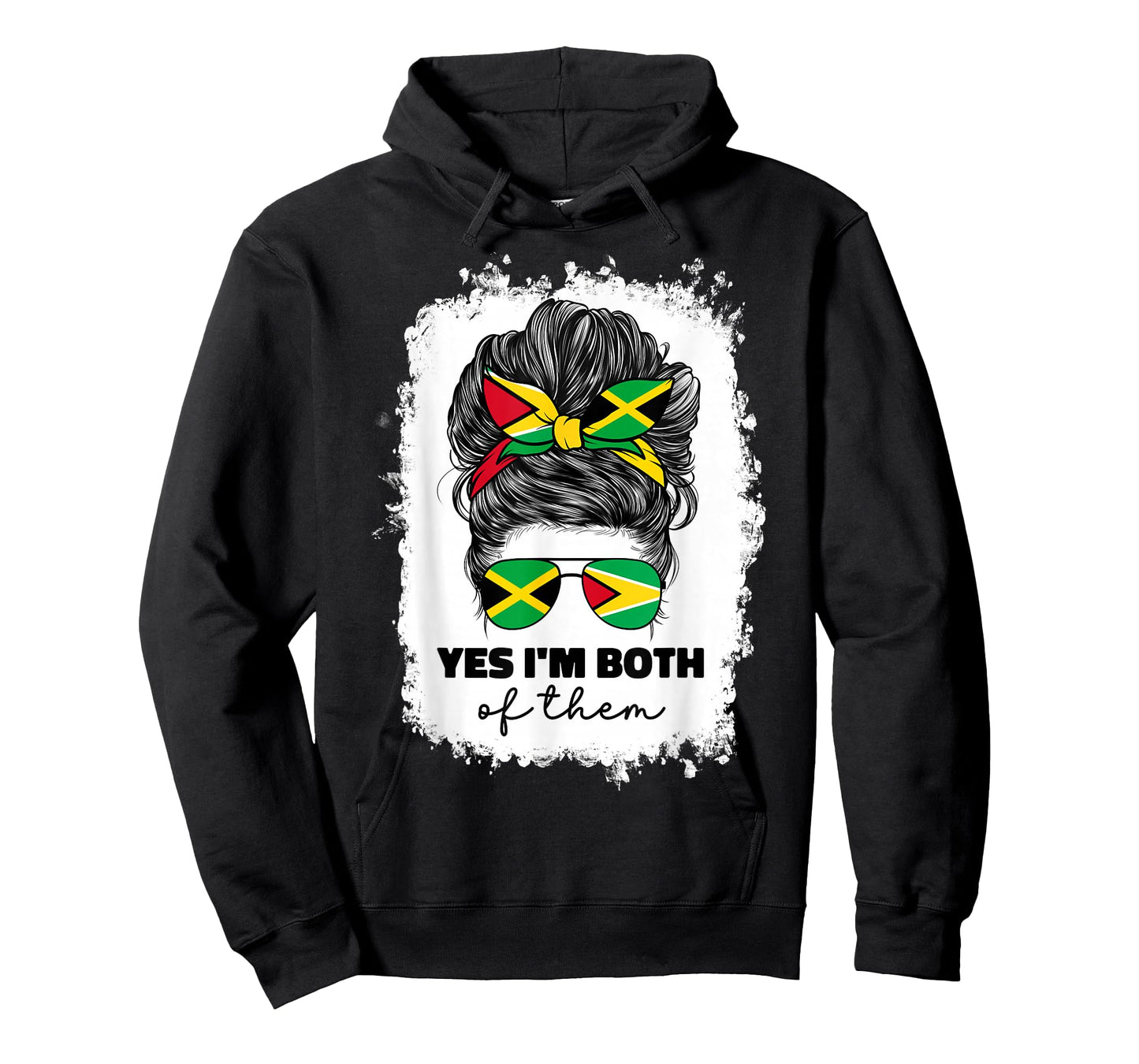 Half Jamaican And Guyanese Jamaica Flag Guyana Girl Women T-Shirt