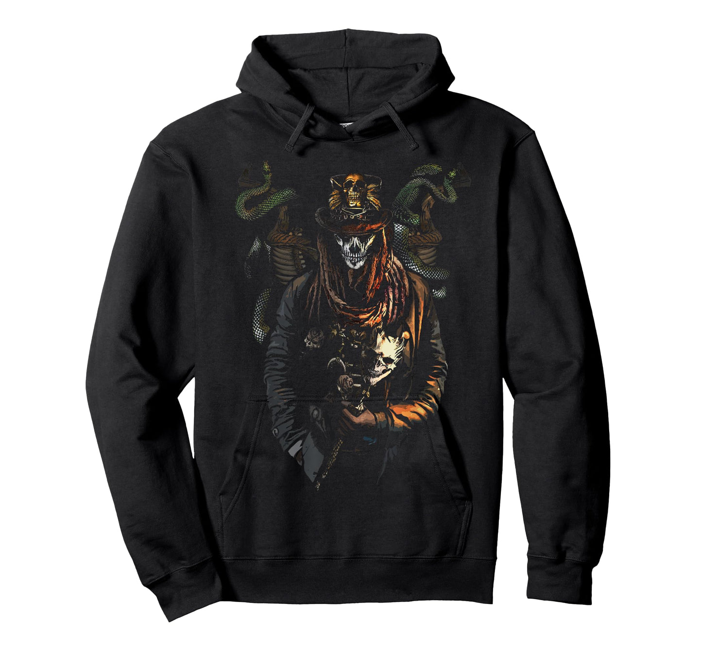Voodoo Witch Doctor skulls Horror Scary Creepy Halloween T-Shirt