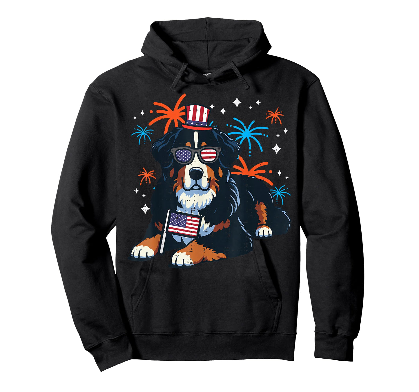 4th Of July Bernese Mountain Dog USA Patriot Men Women Kids T-Shirt