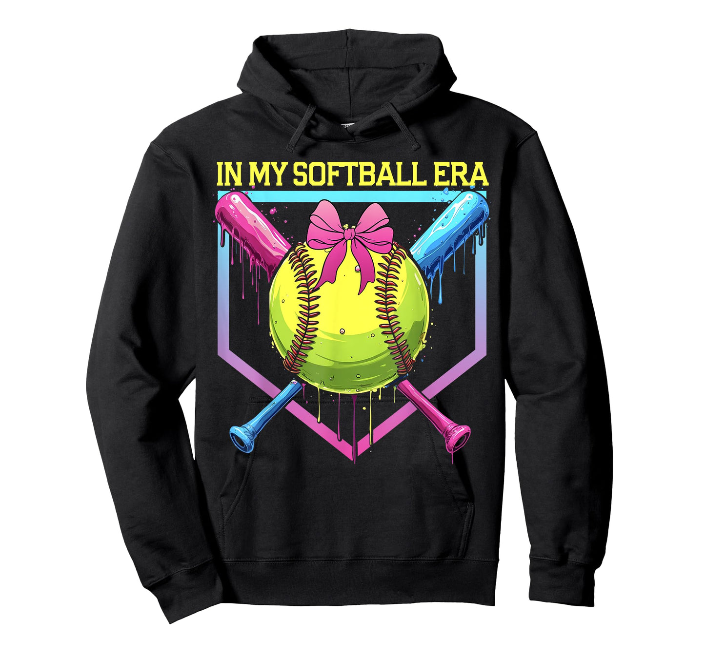 Softball Drip In My Softball Era Softball Mom Girls Game Day T-Shirt