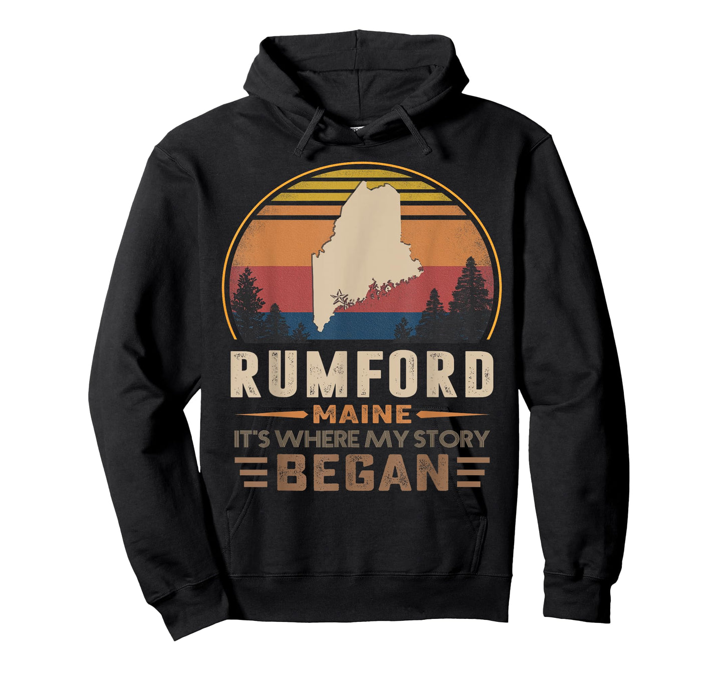 Vintage Rumford Maine Hometown My Story Began T-Shirt