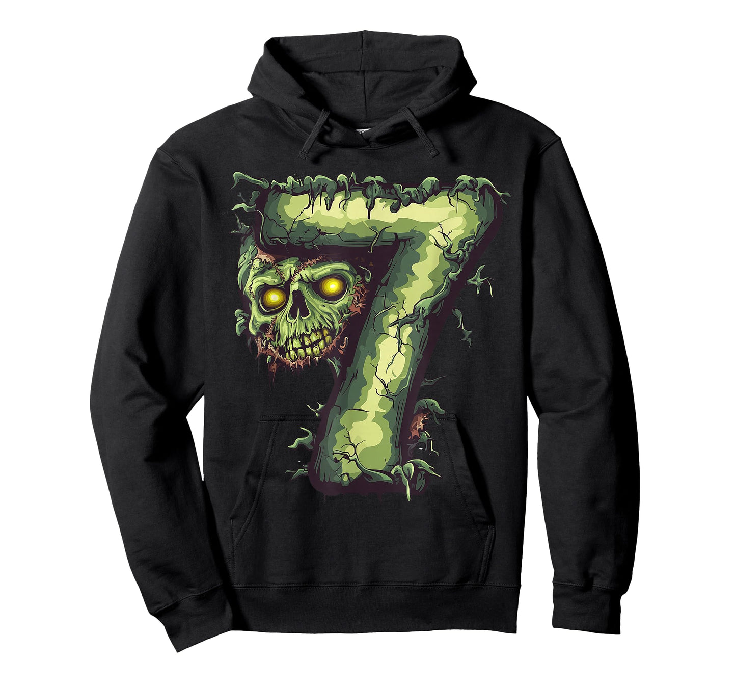 Fun 7th Birthday Zombie Halloween Themed 7 Years Old Kids T-Shirt