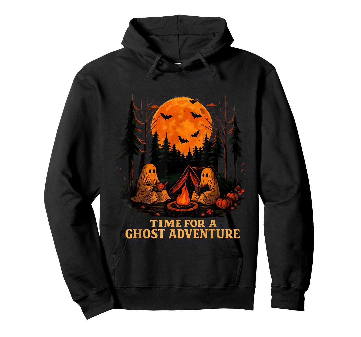 Ghost Adventure Camping Spooky Cute Halloween T-Shirt