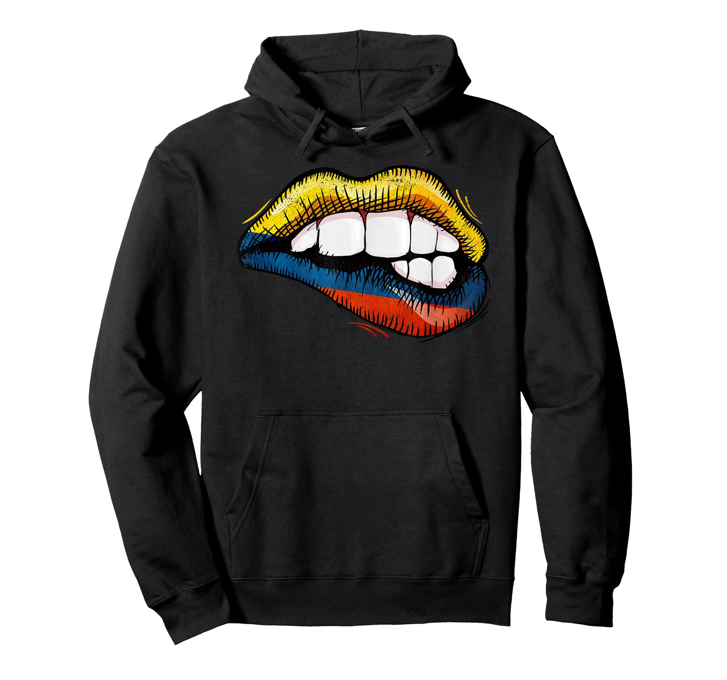 Sexy Biting Lips Colombia Flag Colombian Pride T-Shirt