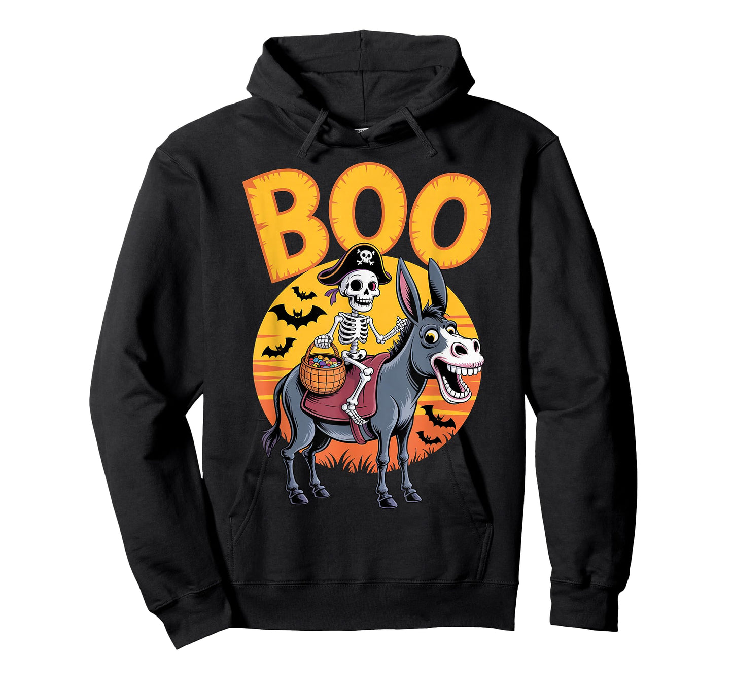 Spooky Donkey Costume on Boo Donkey Halloween T-Shirt