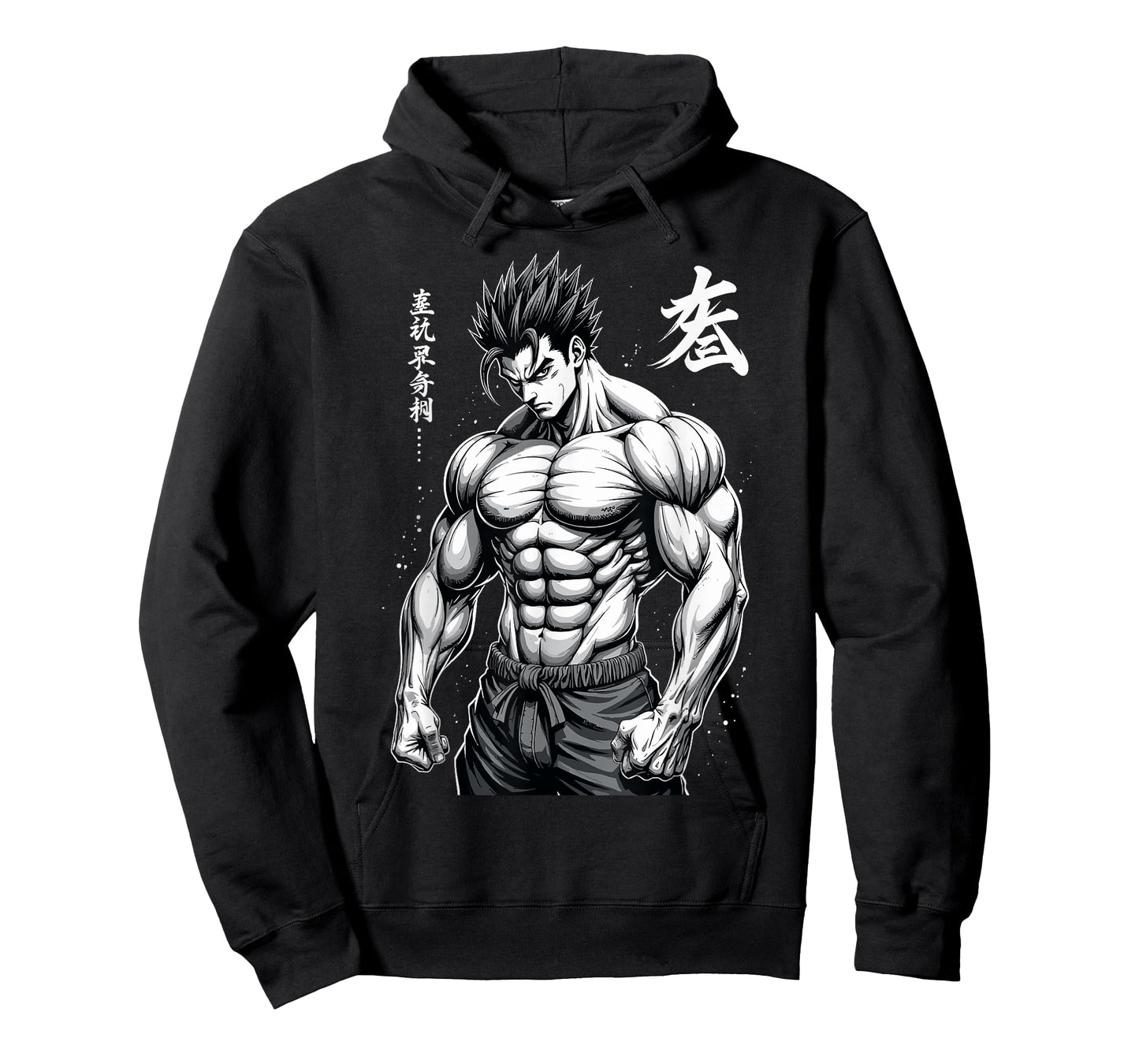 Powerlifter Japanese Anime Style Muscle Bodybuilder Gym T-Shirt