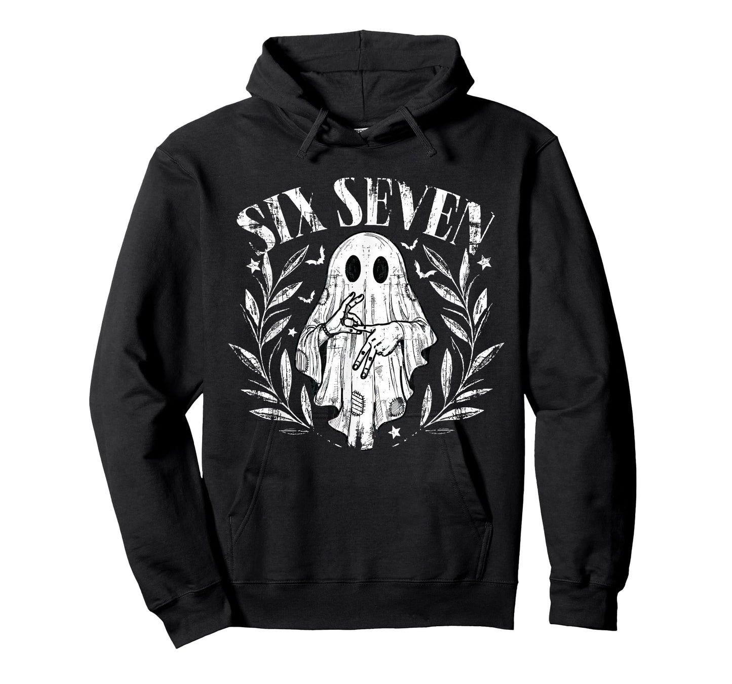Funny Six Seven 6 7 Meme Slang Halloween Ghost T-Shirt