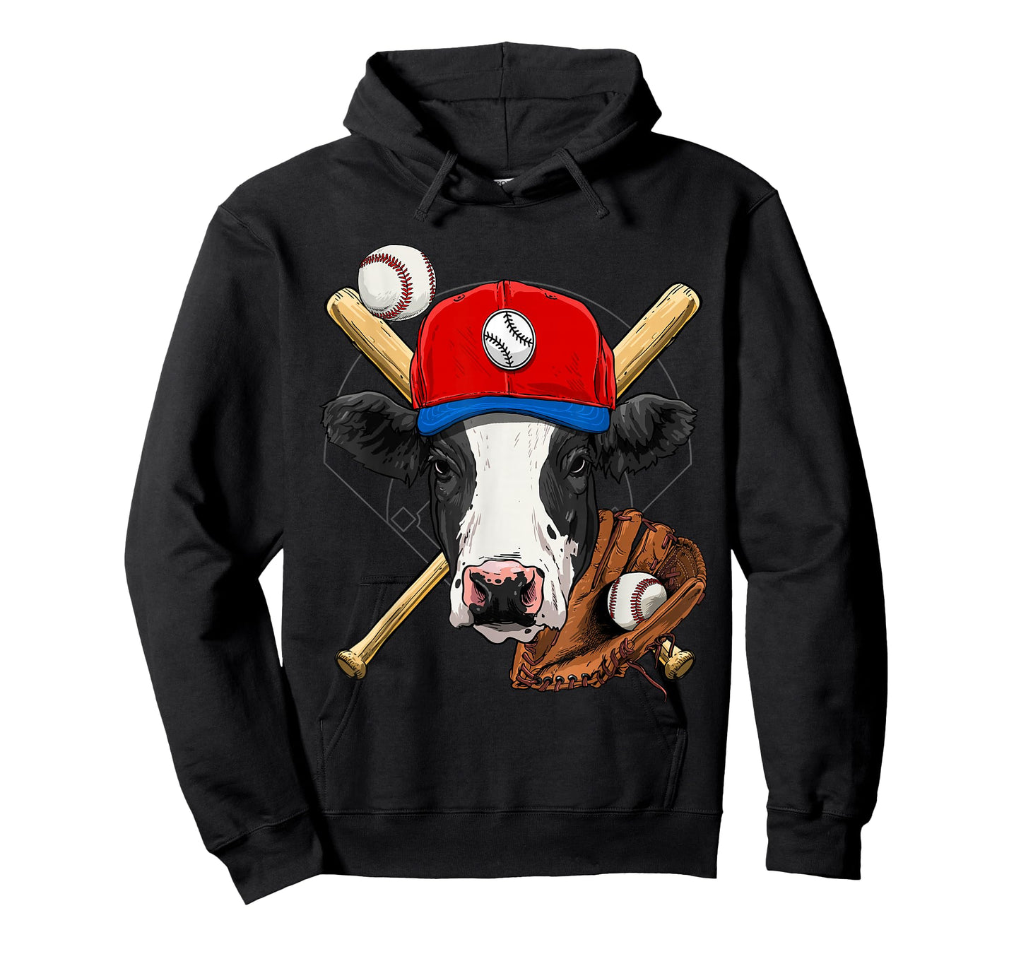 Cow Baseball Cow Lovers Baseball Player T-Shirt
