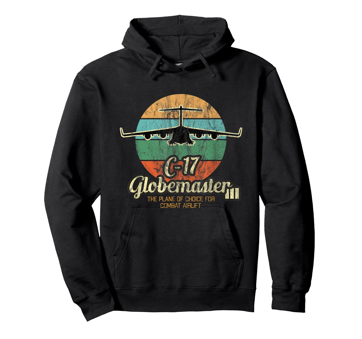 Globemaster III Vintage Sunset Combat Airlift Cargo Airplane T-Shirt