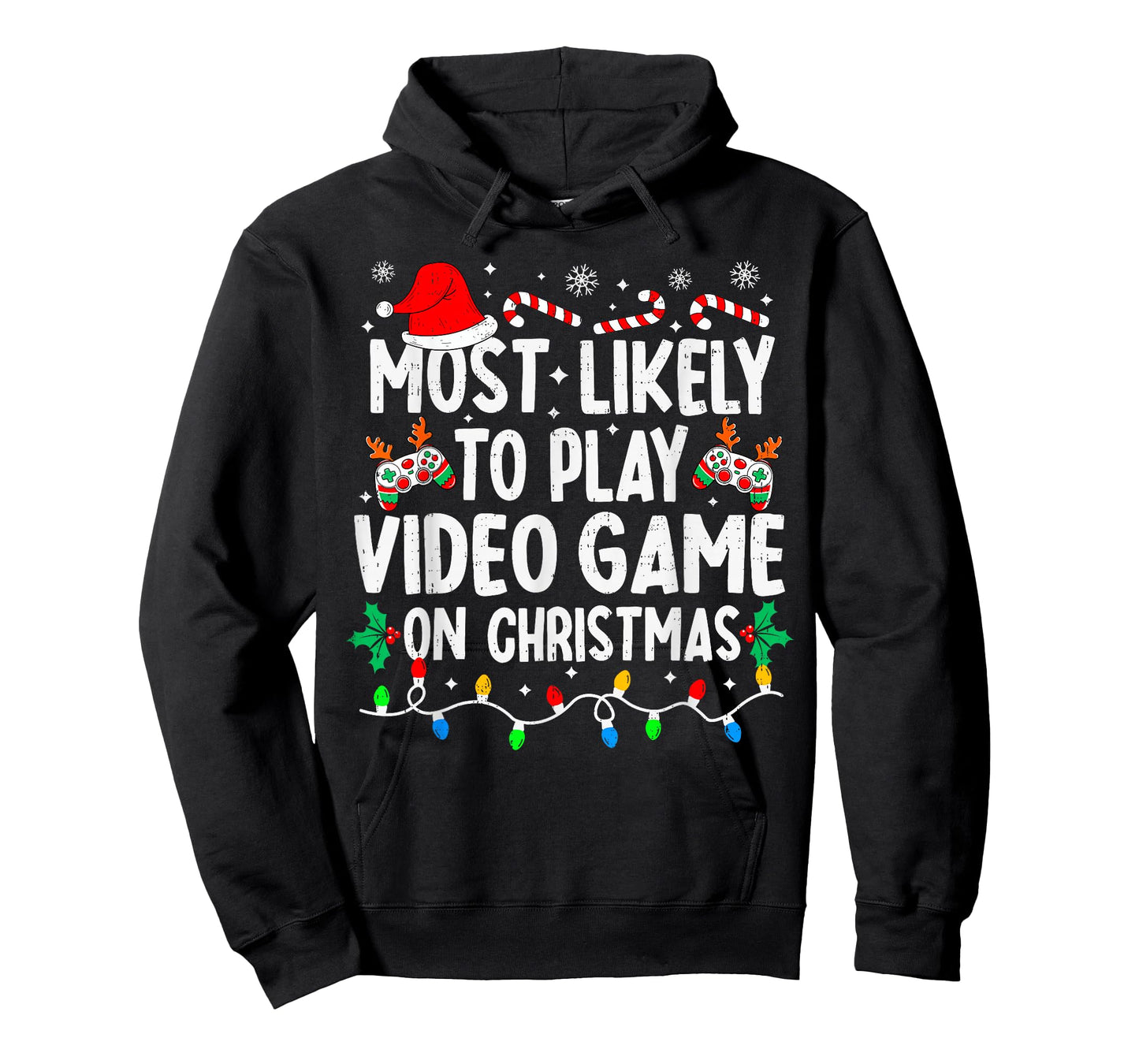 Most Likely to Play Video Games On Christmas Family Matching T-Shirt