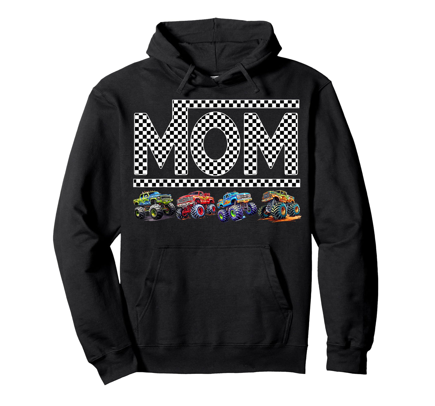Mom Retro Monster Truck Family Crew Birthday Matching Party T-Shirt
