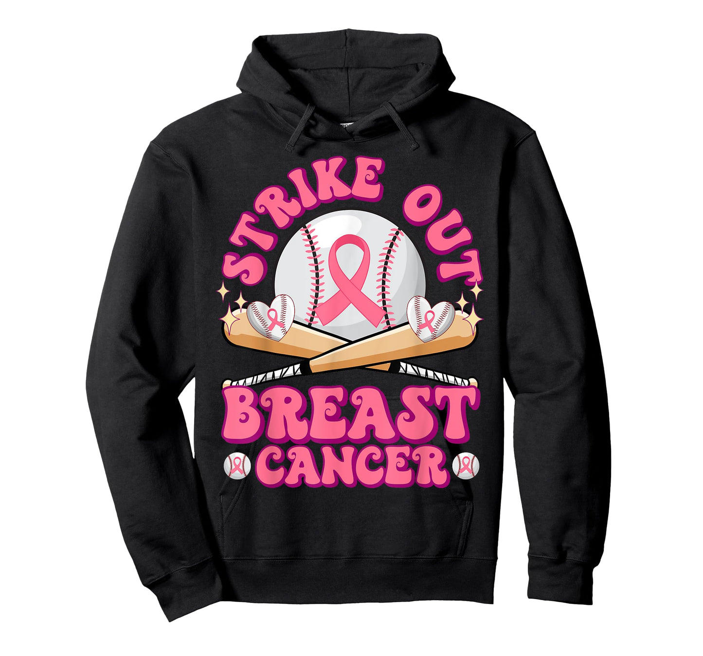 Strike Out Breast Cancer Awareness Pink October Baseball T-Shirt