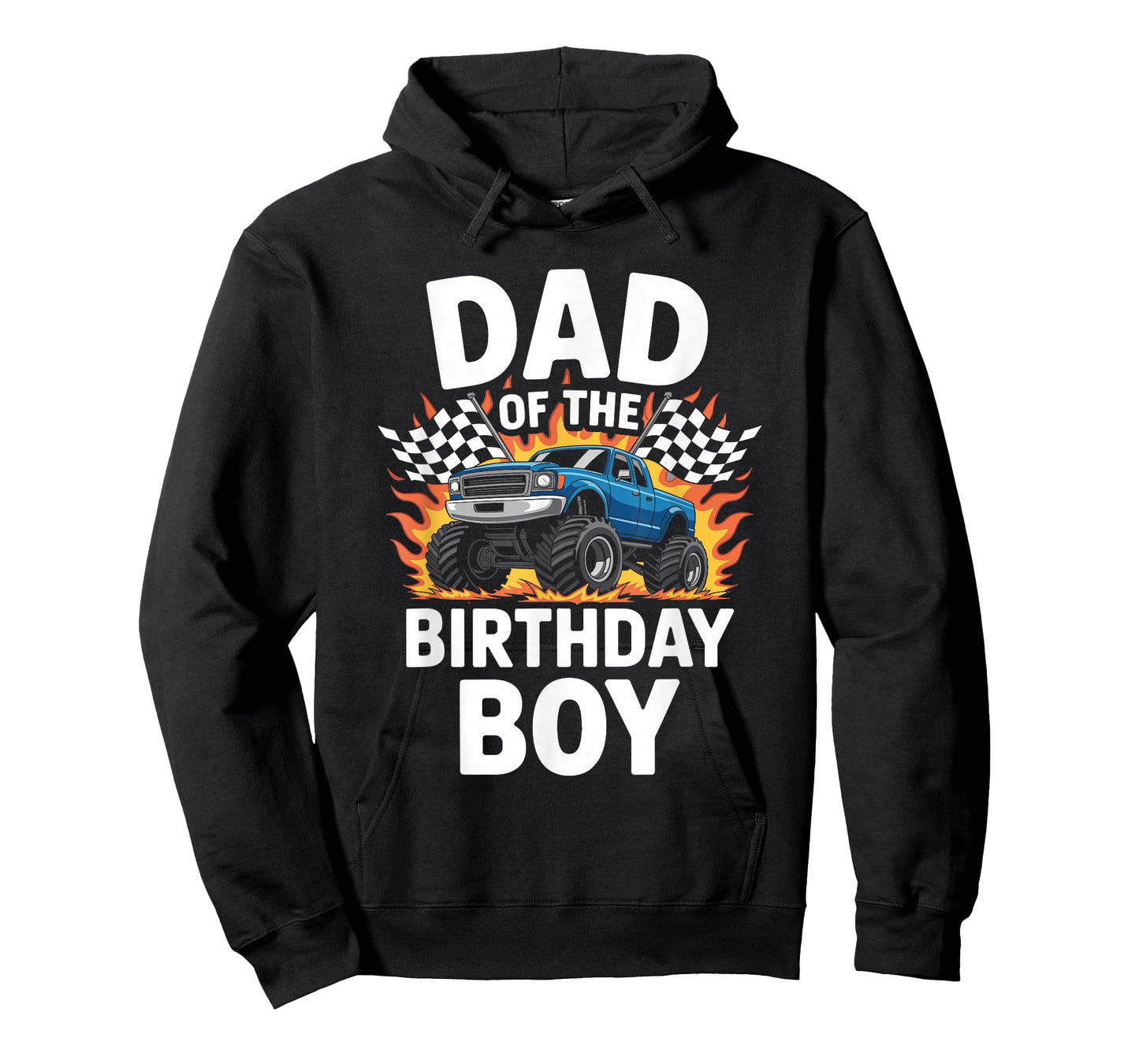 Dad Of The Birthday Boy Monster Truck Funny Party Men T-Shirt