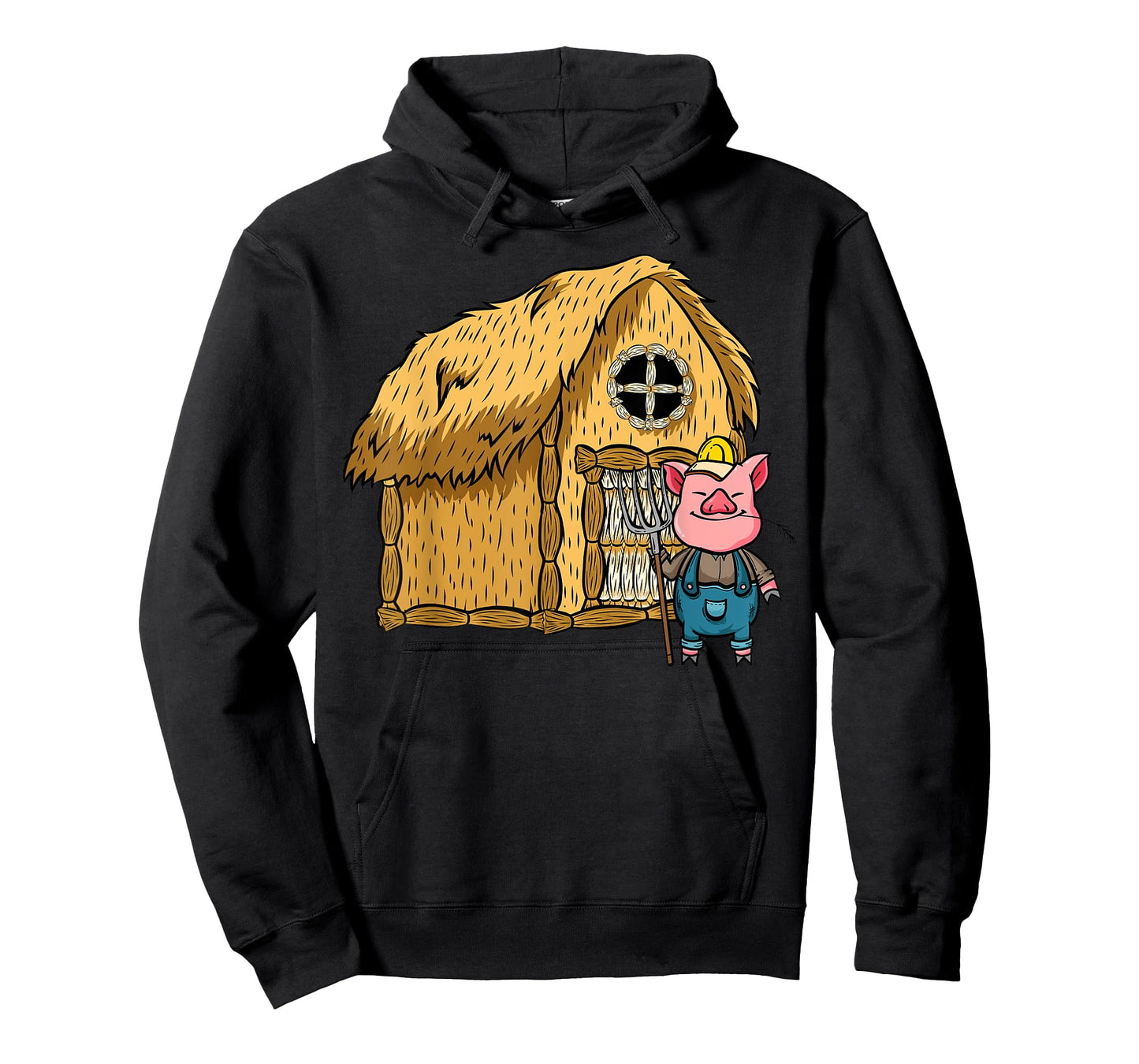 Three Pigs Lazy Halloween Costume - Straw House T-Shirt