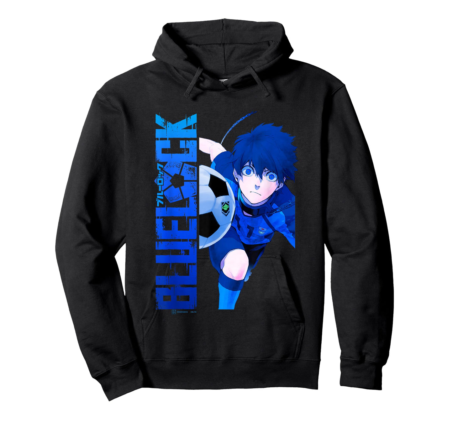 Blue Lock Blue Soccer Ball Split Panels T-Shirt