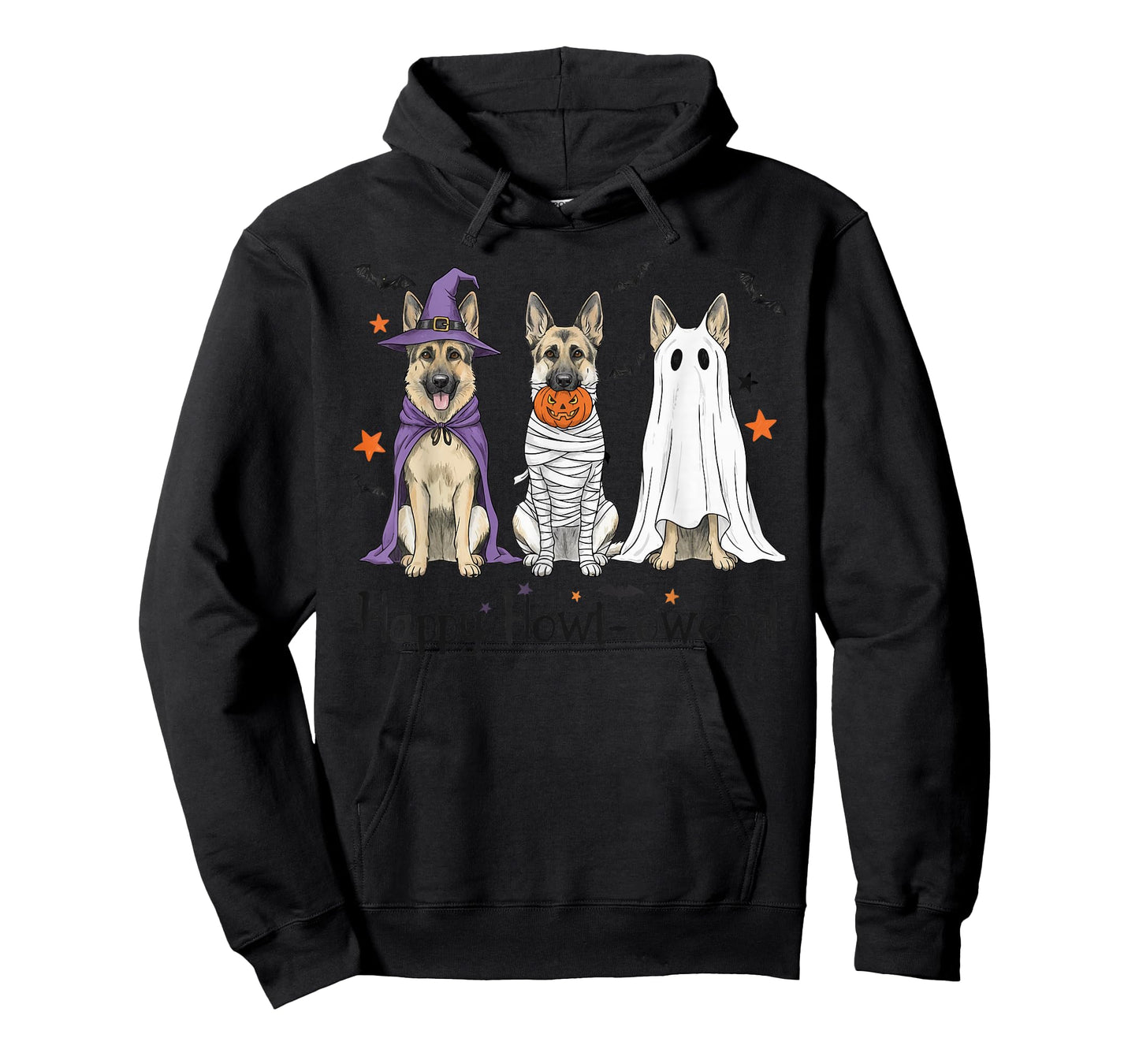German Shepherd Halloween Witch Mummy Ghost Dog Lover T-Shirt