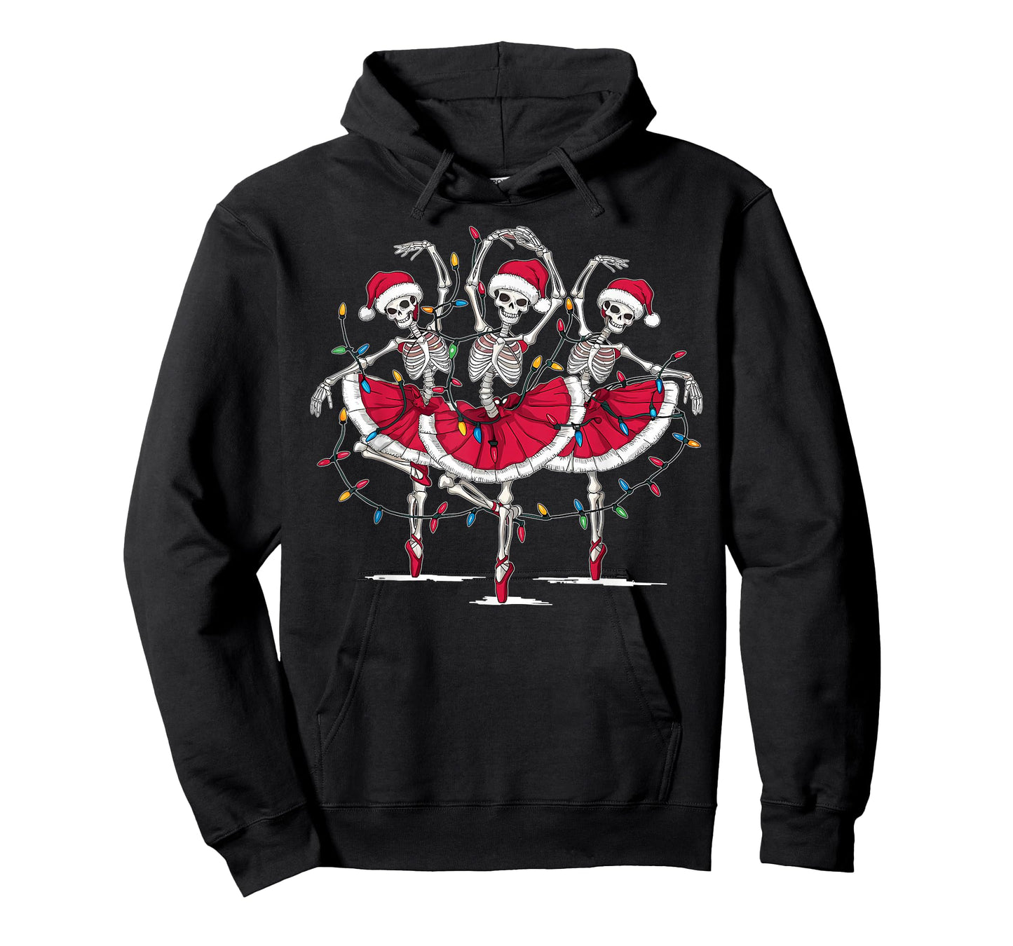 Ballerina Dancing Skeleton Santa Christmas Ballet Dancer T-Shirt