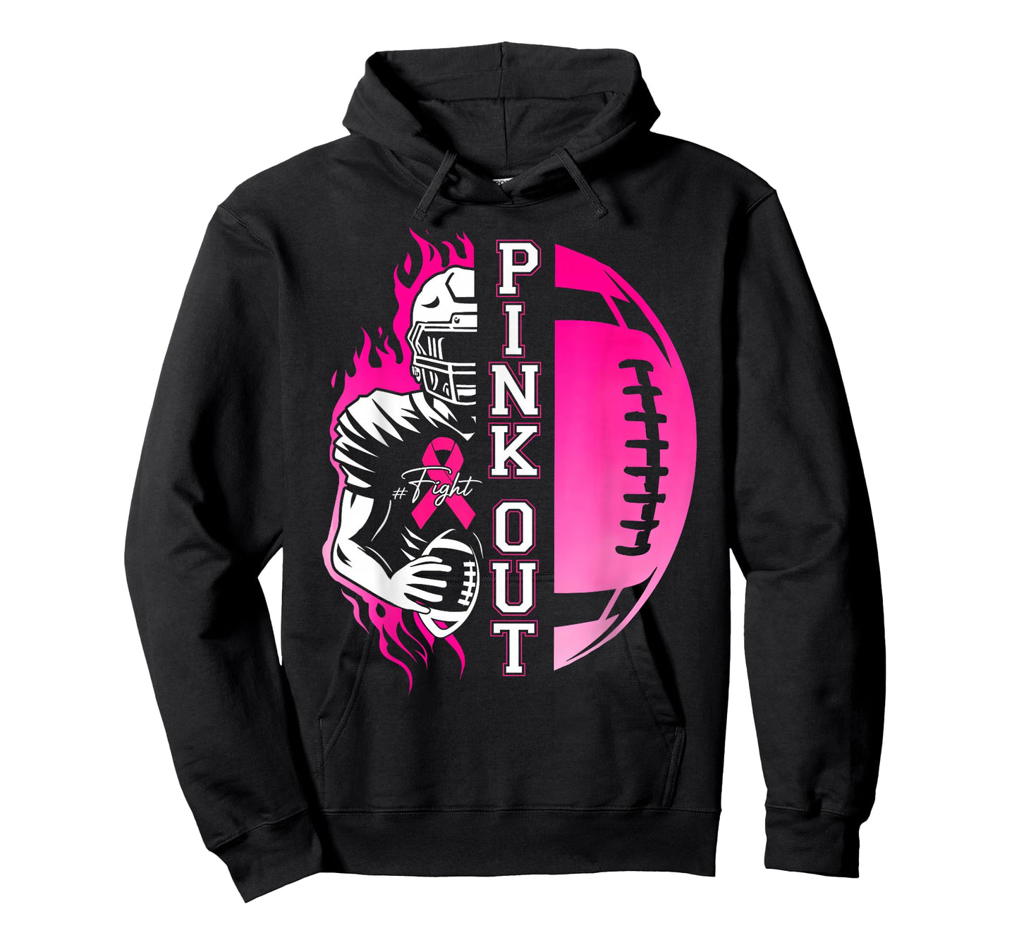 Football Pink Out Team Breast Cancer Awareness Month Womens T-Shirt