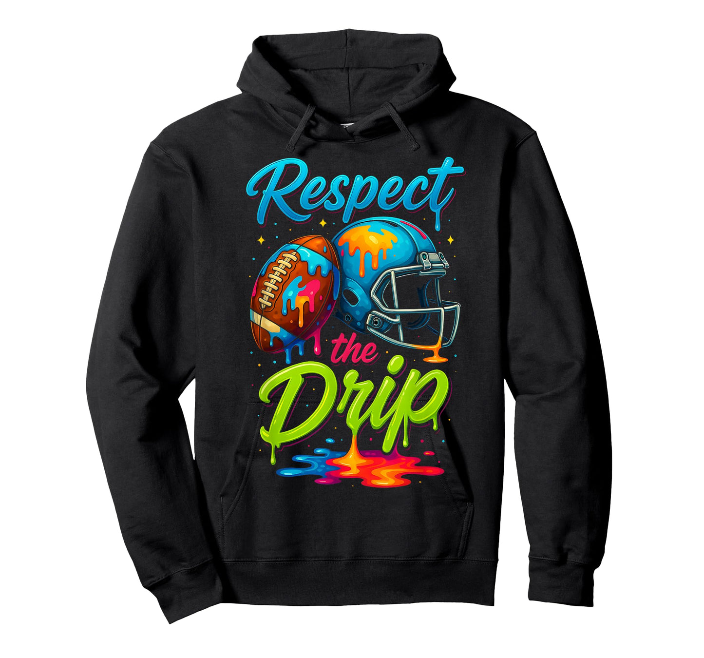 Football Drip Youth Boys Football Ice Cream Respect Drip T-Shirt