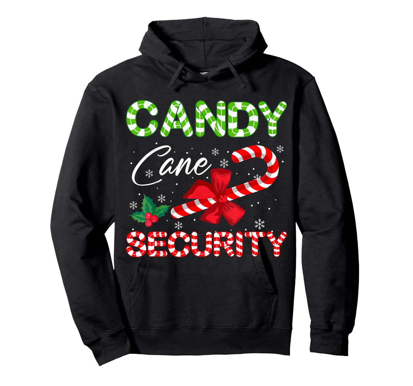 Candy Cane Security Funny Christmas Coquette Bow Candy Cane T-Shirt